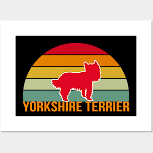 Yorkshire Terrier Vintage Silhouette Posters and Art